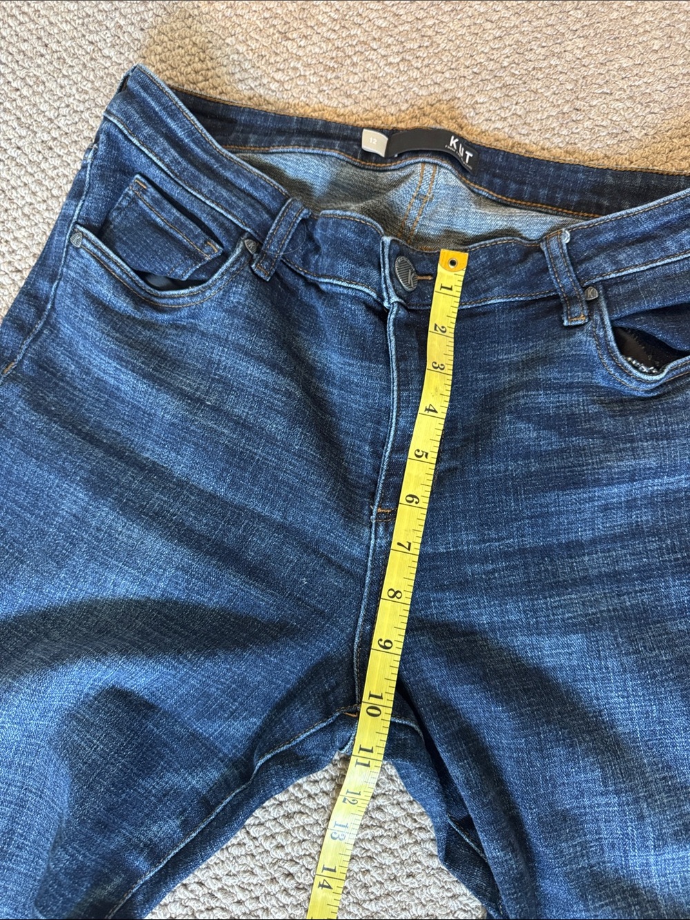 Kut from the Kloth Medium Blue Straight Leg Jeans - Picture 9 of 11